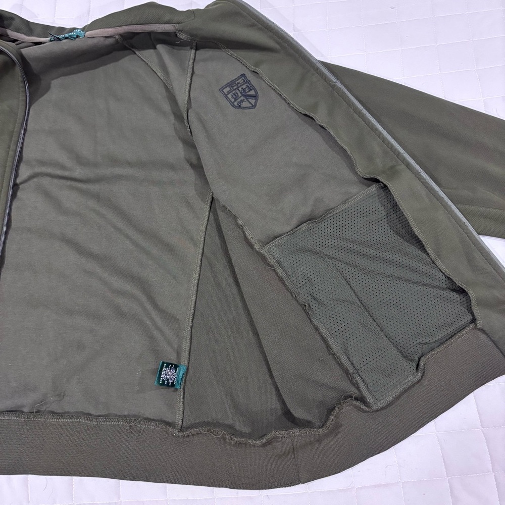 Lauren Active Ralph Lauren Olive Green Full Zip Track Jacket Bomber 3X Crest - Picture 5 of 12